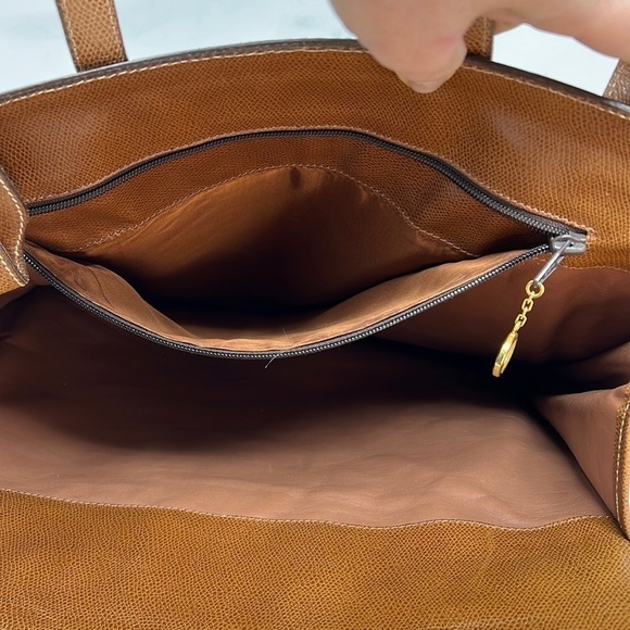 Leather and Suede North South Hand Tote Business Bag with Wallet - Picture 13 of 15